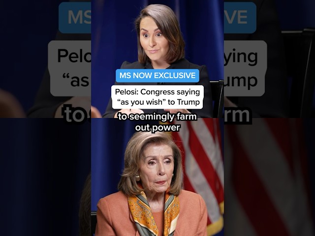 MS NOW EXCLUSIVE: Pelosi: Congress saying "as you wish" to Trump