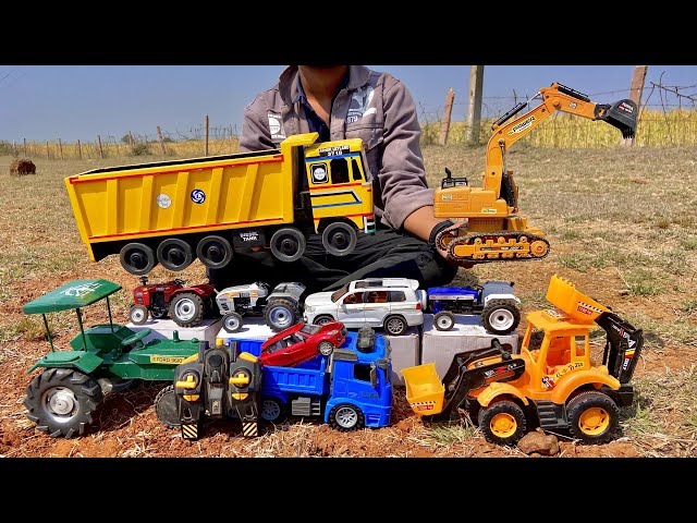 Die Model Unboxing | Tata Dump Truck 12Tyre, Rc JCB Backhoe Loader Excavator, Tractor🚜Eicher, 🚘Car