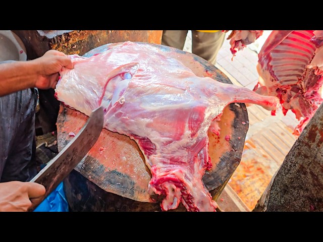 Amazing Mutton Cutting Skills || Expert Butcher Fresh Mutton Cutting Live 🔥🐑