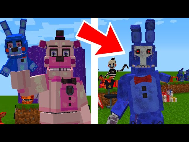 Becoming FNAF Animatronics in Minecraft! (Minecraft FNAF Universe Mod)