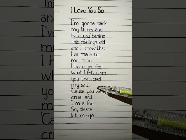 the walters i love you so lyrics