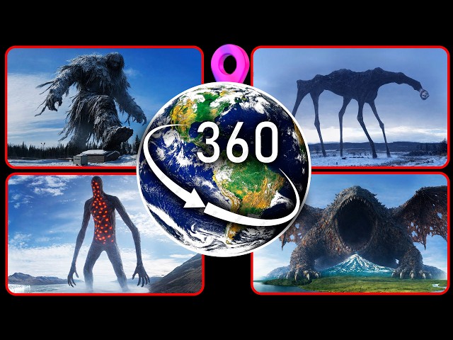 Top 20 Monsters Found on Google Earth! — VR 360°