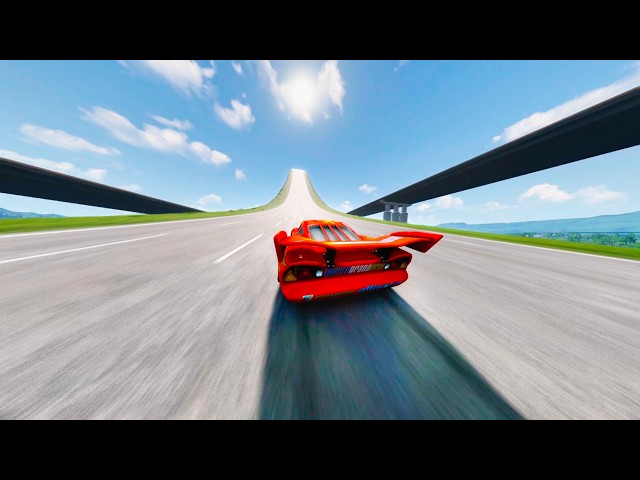 🛑Instant 500 - 1500 MPH Acceleration Test: Can Any Pixar Cars Handle This? 🔥🛑 #beamngdrive