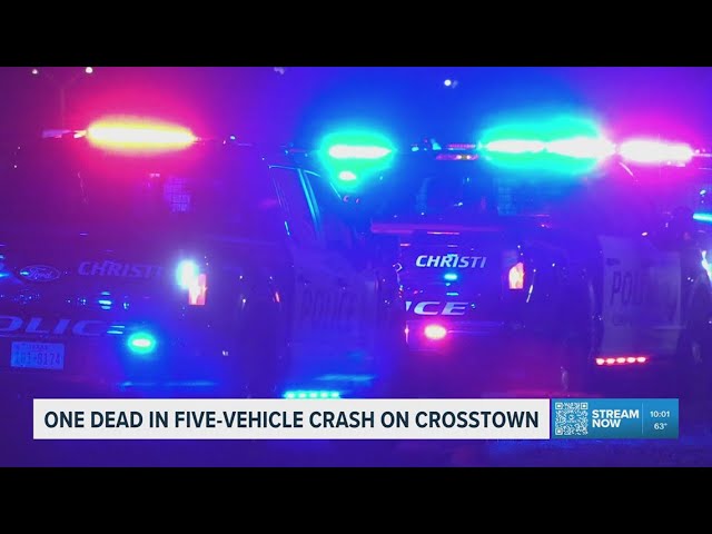 One person dead, two injured in five-car accident on Crosstown Expressway