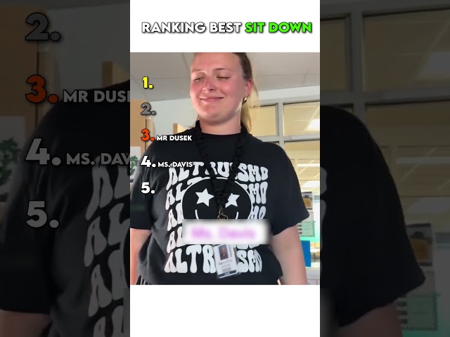 Ranking the Funniest  Teachers Sit Down Moments!