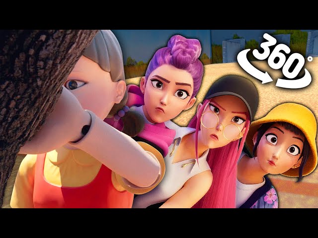 K-Pop Demon Hunters HUNTR/X in Squid Game Red Light, Green Light ! | 360° VR