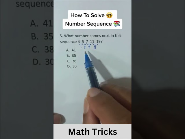 how to solve number sequence? | math tips | math tutorial | Sequence and Series | #shorts