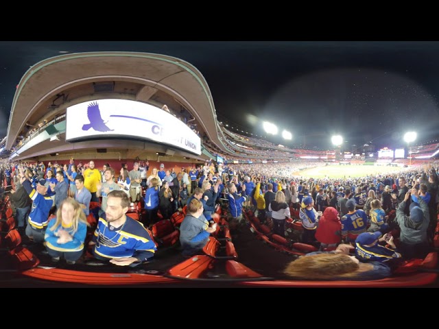 Blues win the Stanley Cup! 360 view from Busch Stadium