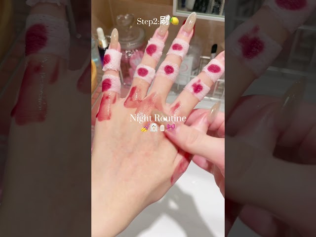 Hand Care Routine for Hydrated & Smooth Hands 💖 Night Routines Today 💗  #shorts #handcare