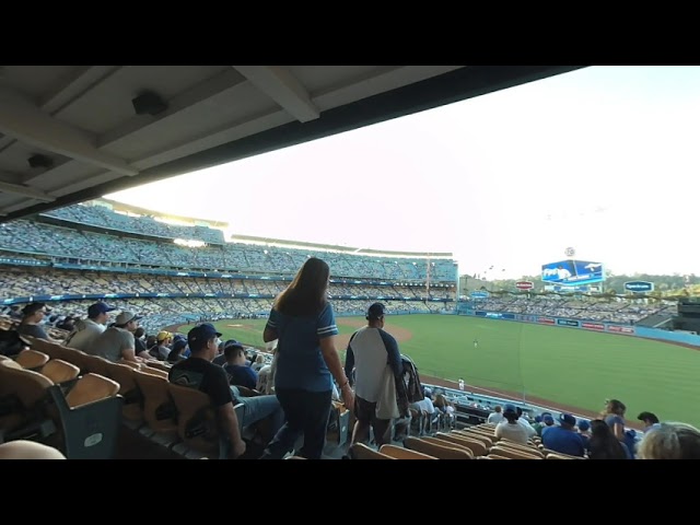Dodger's Player Intros at Dodger's Stadium. LOGE Section 154LG. VR180 3D Vuze Oculus