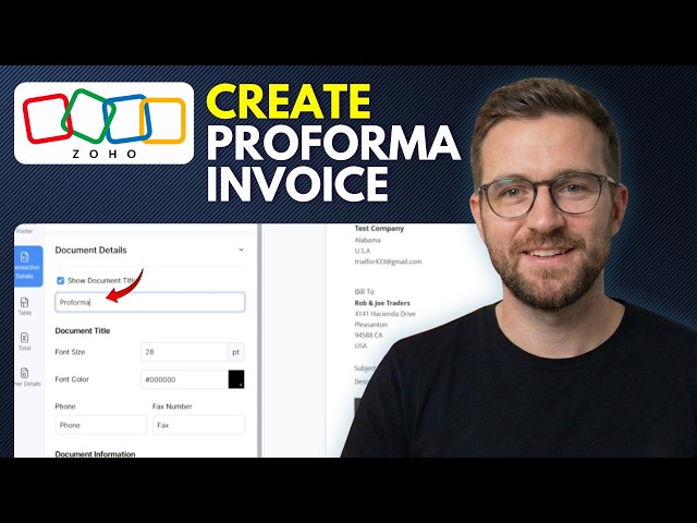 How to Create Proforma Invoice estimate in Zoho Books (Step By Step 2026)