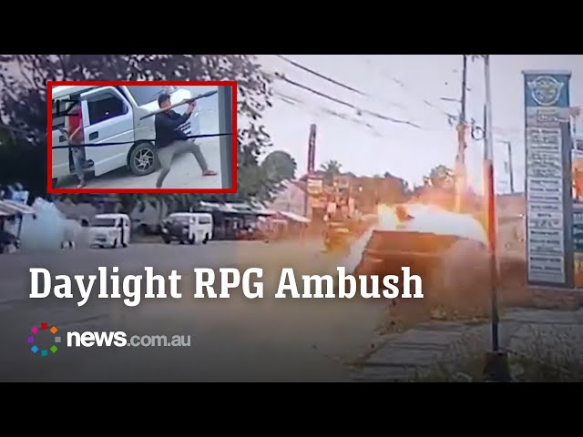 Crazy footage shows brazen RPG attack on Philippine mayor