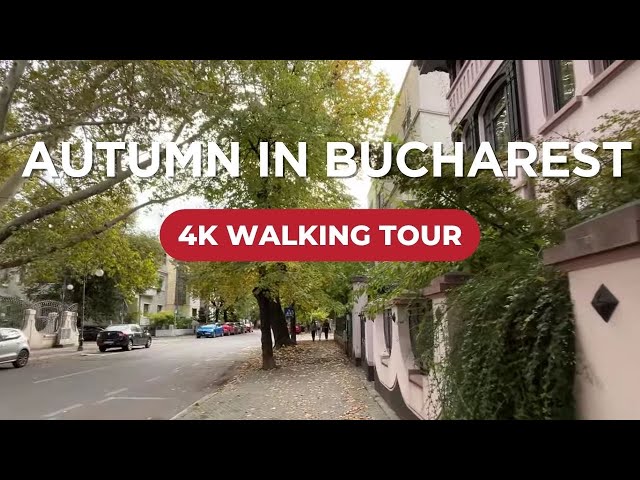 Autumn in Bucharest 🇷🇴🍂 | Relaxing 4K walk through Cotroceni
