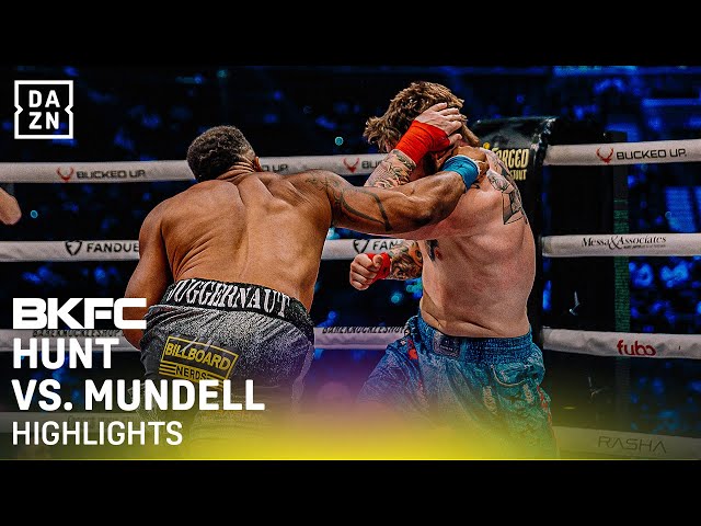 Lorenzo Hunt vs. David Mundell Fight Highlights | Thunderous Round 4 KO | BKFC Knucklemania