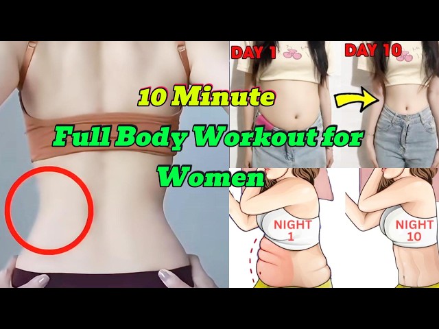 10 Min FULL BODY WORKOUT for Beginners (No Equipment & No Jumping)