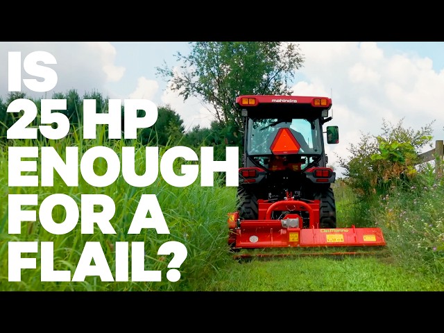 FUNNY TOP FLAIL MOWER: 62" WIDE ON A 25HP TRACTOR 🚜 #tractor #farming #flailmower