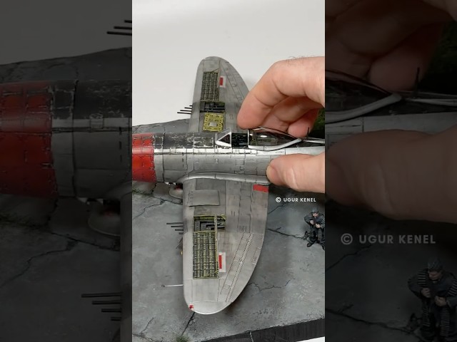 A month of work in a minute. Miniart P-47 Scale Aircraft Model #plasticmodel #miniature #scalemodel