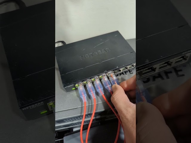 Ports going click on a Netgear Switch! #networking #shorts