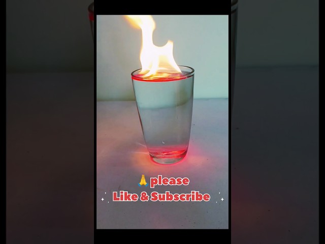 Fire 🔥 On Water | Science Experiment | #shorts #science #tricks #magic #fire #physics #shortsfeed
