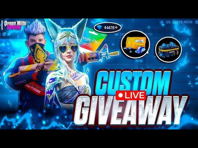 FREE FIRE LIVE CUSTOM ROOM GIVEAWAY | FF LIVE TEAM CODE GIVEAWAY | FF LIVE GIVEAWAY DJ ALOK |FF LIVE