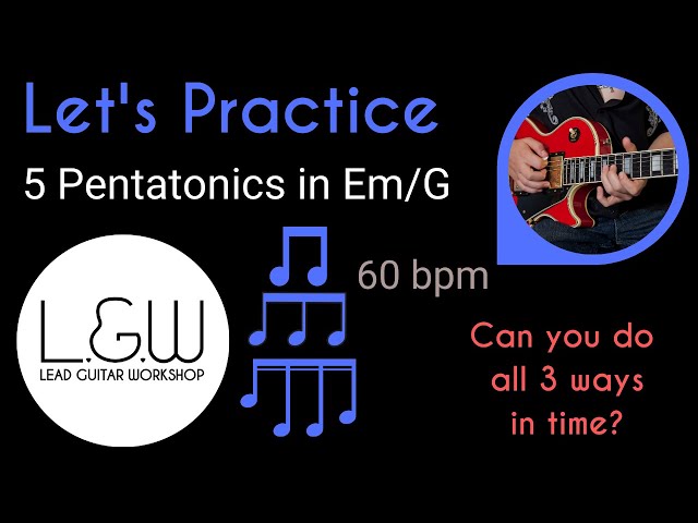 Lets Practice Pentatonics! Key of E minor G Major