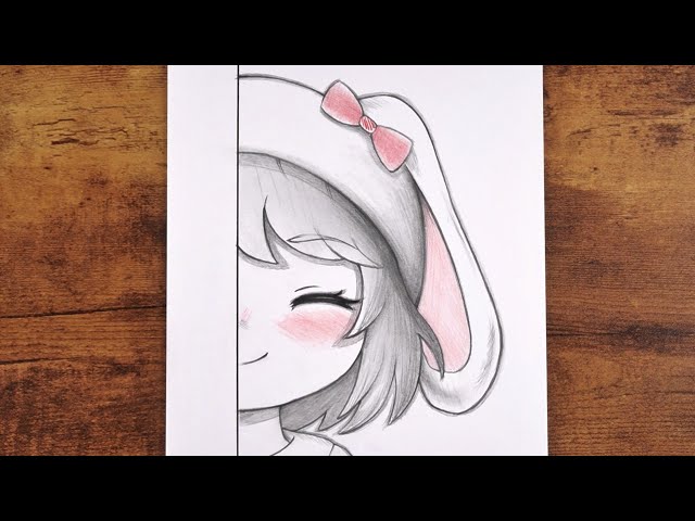 Soft & Easy Anime Drawing: Bunny Girl Pencil Sketch