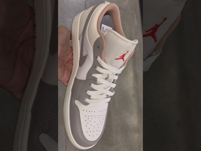 Subtle but Stylish | Air Jordan 1 Low Sail/Grey/Red #nike #jordan #airjordan #sail #grey #red #shoes