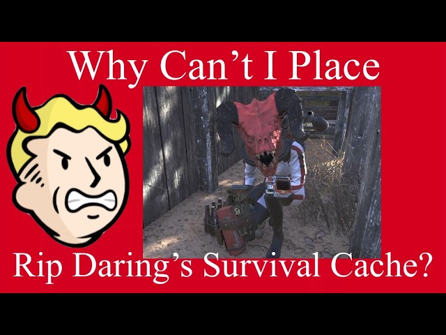 Rip Daring Cache Tour & Review Fallout 76 Guide walkthrough Why Can't I Place It? FO76 glitch error