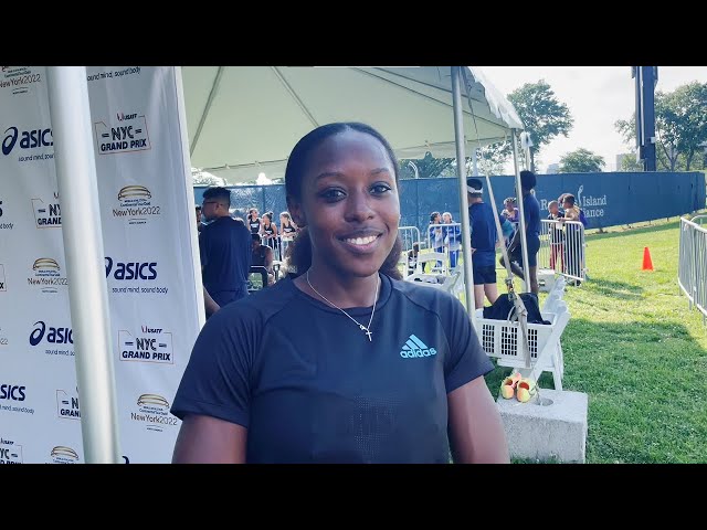 Mikiah Brisco on Transitioning from LSU to Pro and Role Models after 100m Dash at the NYC Grand Prix