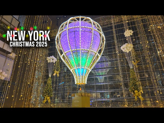 NYC Christmas Walk 2025 ✨ Hudson Yards Christmas Lights & Vessel 2025 4K NYC Christmas Decorations ✨