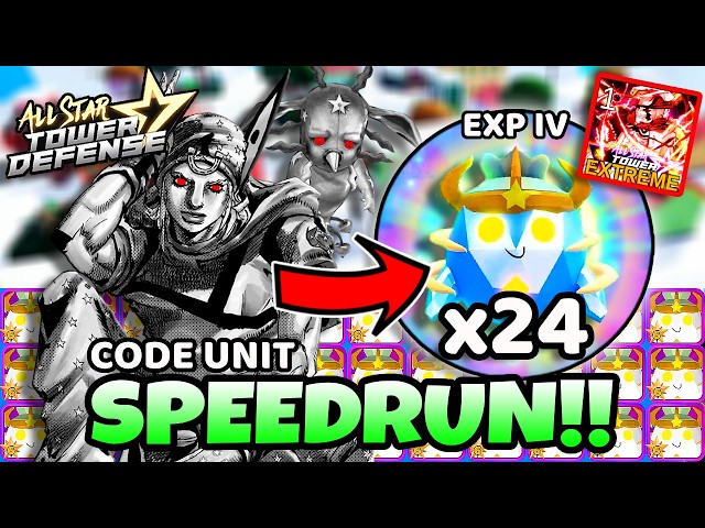 SOLO SPEEDRUN Extreme EXP Ticket Raid ft. Dark Johnny Joestar | All Star Tower Defense Roblox ASTD