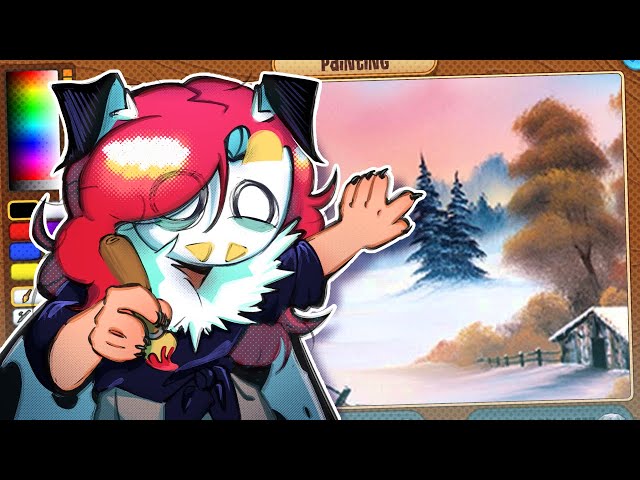 Following a Bob Ross Tutorial on the WORST ART PROGRAM