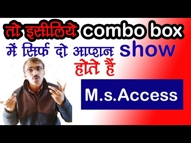 Combo box in Microsoft Access in Hindi and english
