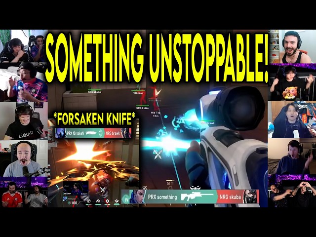 Valorant Streamers React To PRX Something UNREAL OP 4k & f0rsakeN KNIFING Brawk In Masters Santiago