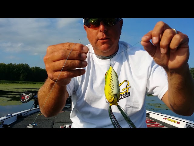 Dean Rojas uses a DOUBLE Palomar knot for frogs