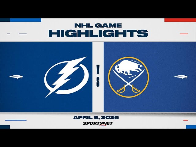 NHL Highlights | Lightning vs. Sabres - April 6, 2026