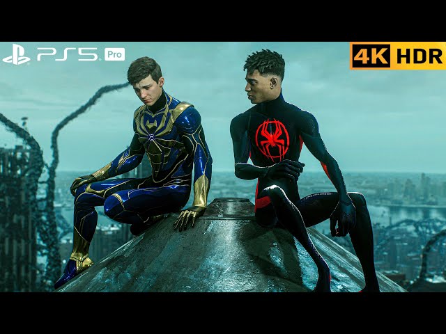(PS5 PRO) Venom Is Hunted by Miles Morales & Blue Iron Spider | 4K HDR