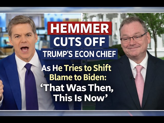 Bill Hemmer unterbricht Trumps Wirtschaftschef, als dieser versucht, die Schuld auf Biden abzuwäl...