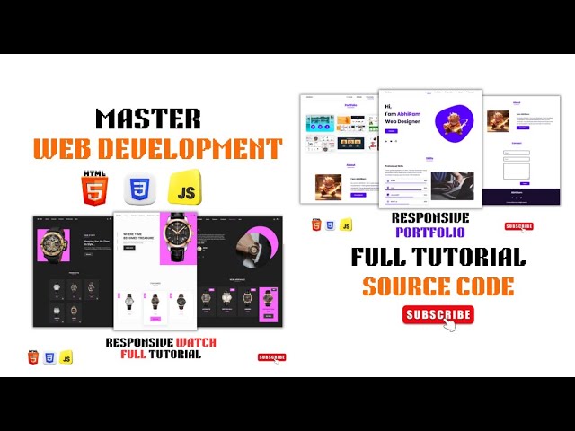 Master Frontend Web Development With 2 Real World Portfolios using html css js Beginners to Advanced