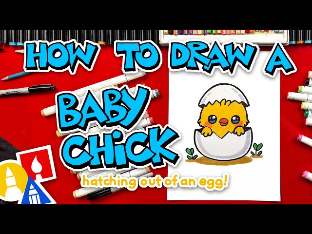 How To Draw A Baby Chick Hatching Out Of An Egg