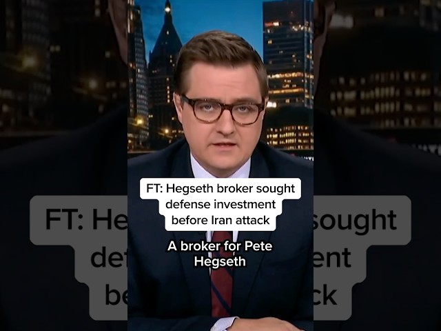 FT: Hegseth broker sought defense investment before Iran attack