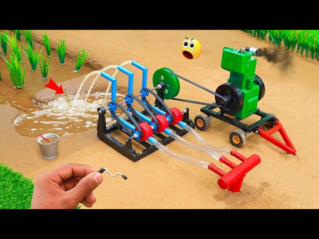 Diy diorama making mini motor water pump science project @SanCreator1