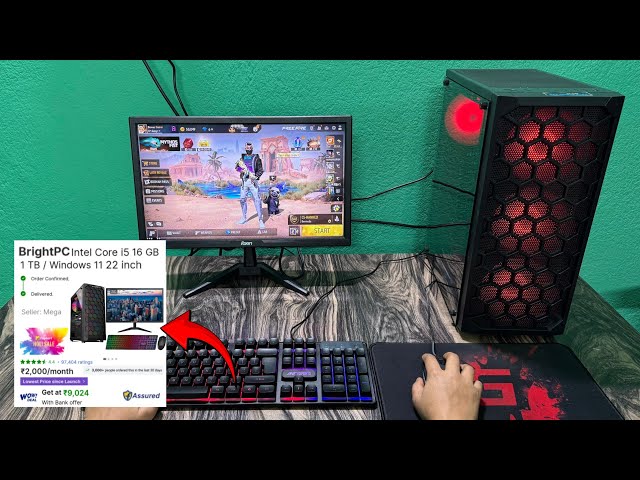 ₹15000 Full setup gaming PC free fire GTA5 maincrft | core i5 16gb entwino bright DZAB PC