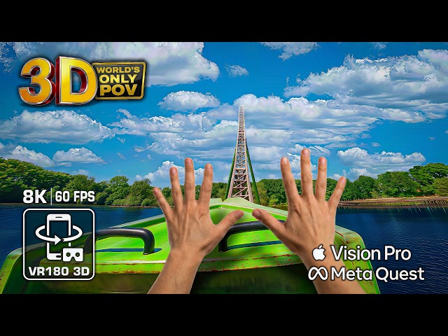3D 8K WAKALA: BACKWARDS DROP! REALISTIC Roller Coaster onride 🟨 Bellewaerde VR180 POV 60fps