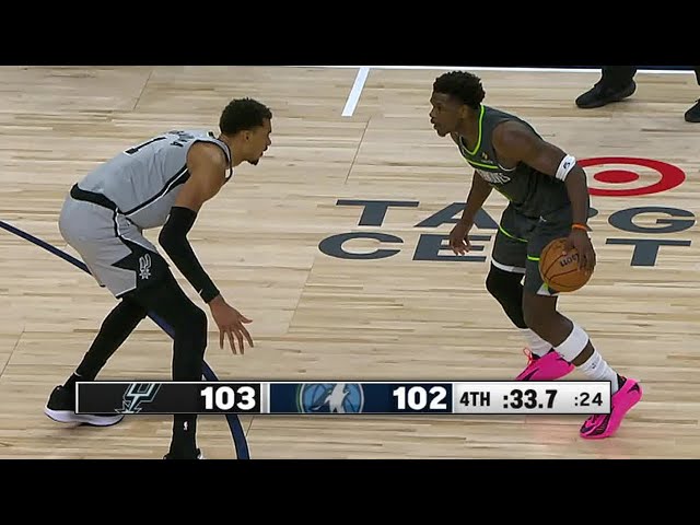 Wemby vs Anthony Edwards in the FINAL MOMENTS 😱 Spurs vs Timberwolves ENDING