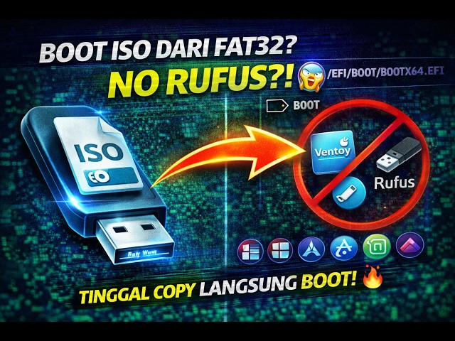 Cuma Copy ISO → Langsung Boot?! Gak Perlu Rufus Atau Ventoy! Boot ISO Langsung dari FAT32 😱