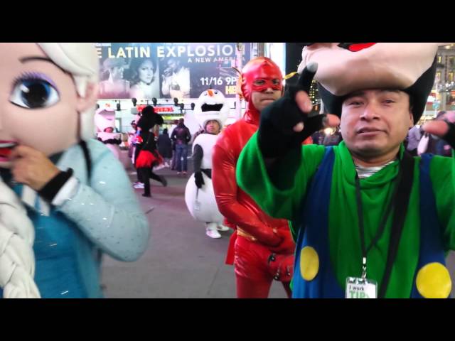 Getting harassed by Times Square characters