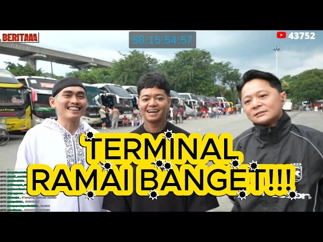 👉 YB, Aloy & Bravy Liputan Arus Mudik Lebaran 2026 di Terminal Kampung Rambutan Jakarta! #marapthon