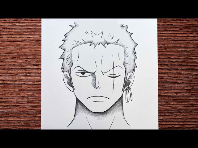 Easy to draw | How to draw anime boy Zoro - [One Piece] | Anime drawing