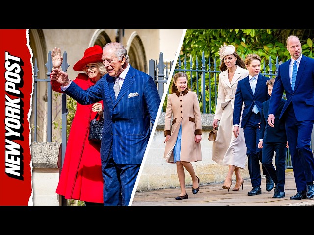 Royal Family Attends Easter Sunday Service at Windsor Castle
